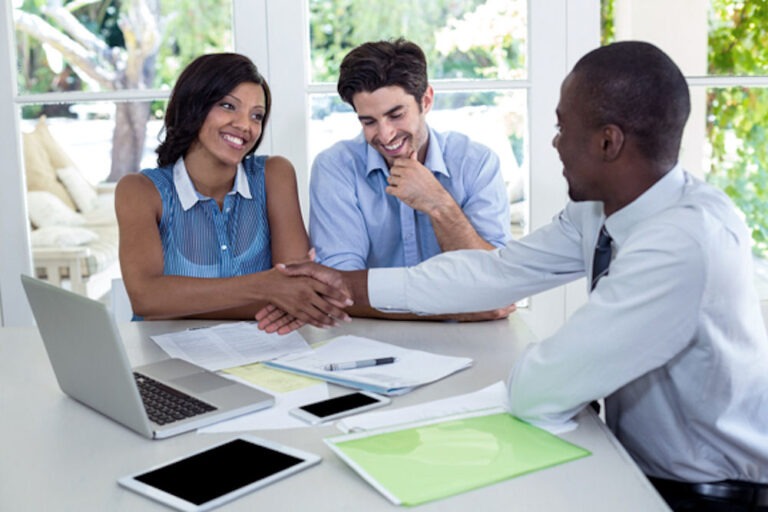 a man and woman discussing treatment options