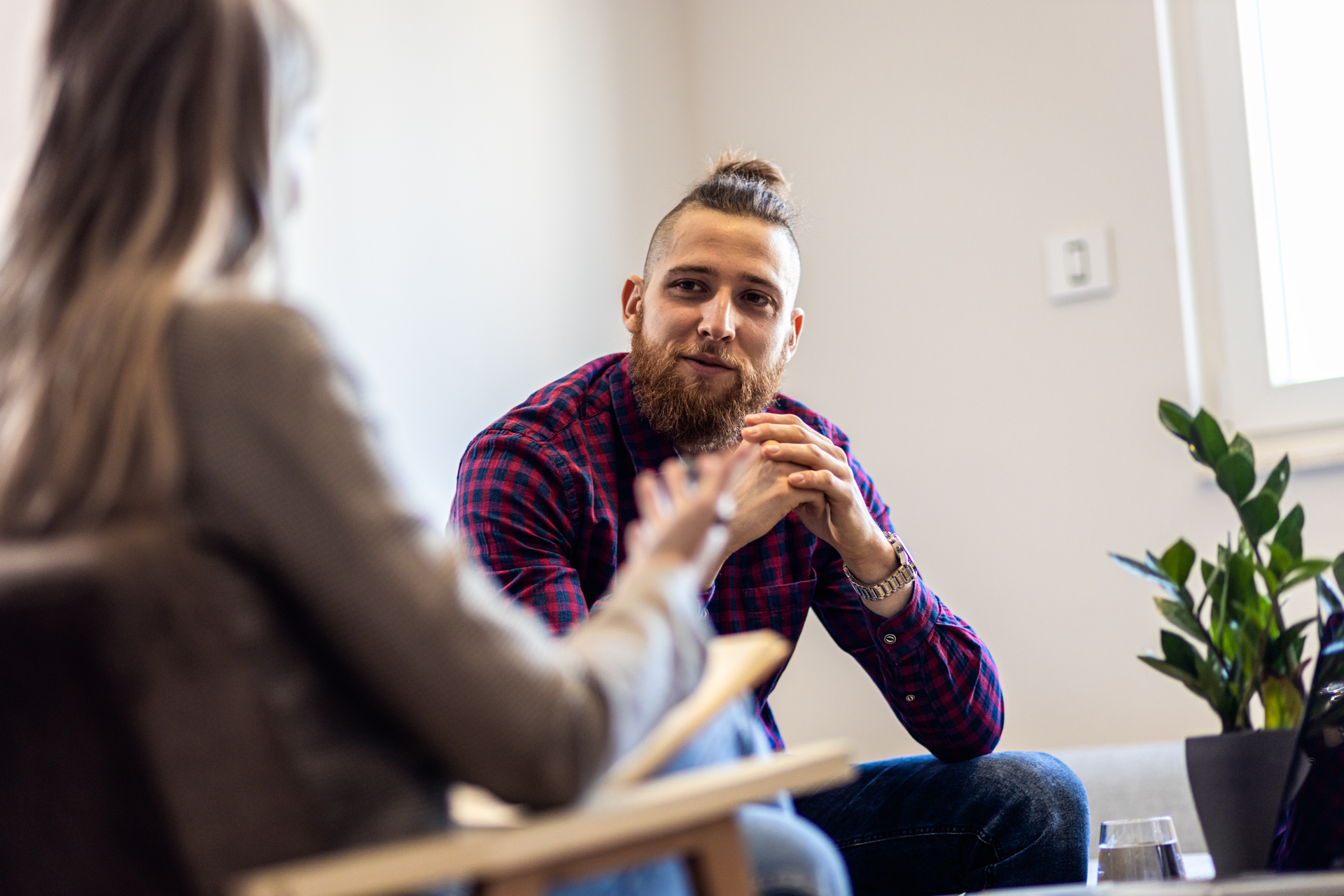 man-smiling-discussing-relapse-prevention-plan